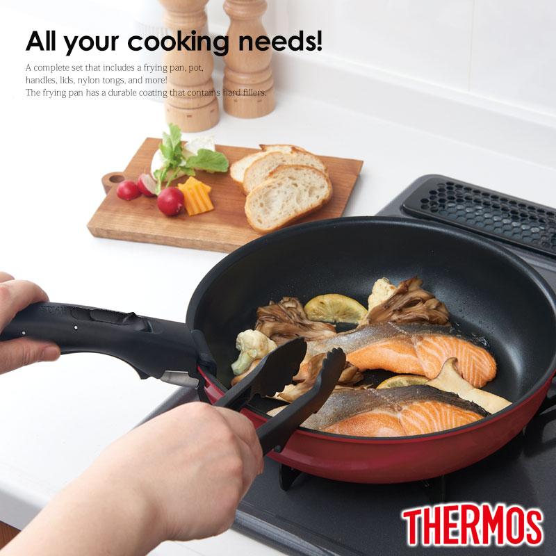 みよし漆器本舗 THERMOS サーモス 取っ手のとれるフライパン セット 5