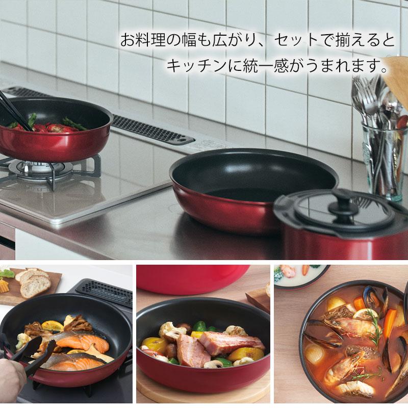 みよし漆器本舗 THERMOS サーモス 取っ手のとれるフライパン セット 8