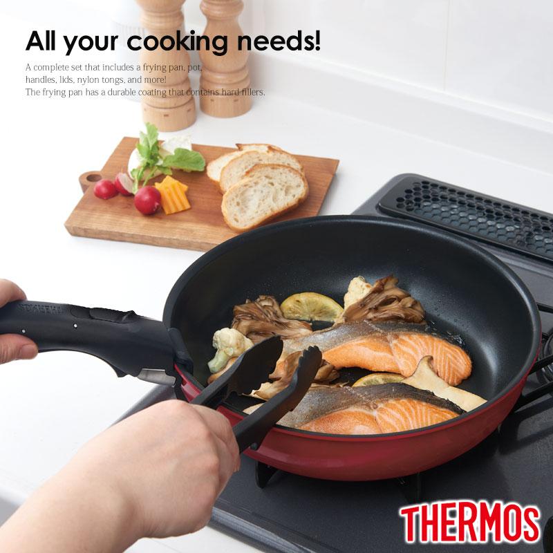 みよし漆器本舗 THERMOS サーモス 取っ手のとれるフライパン セット 8