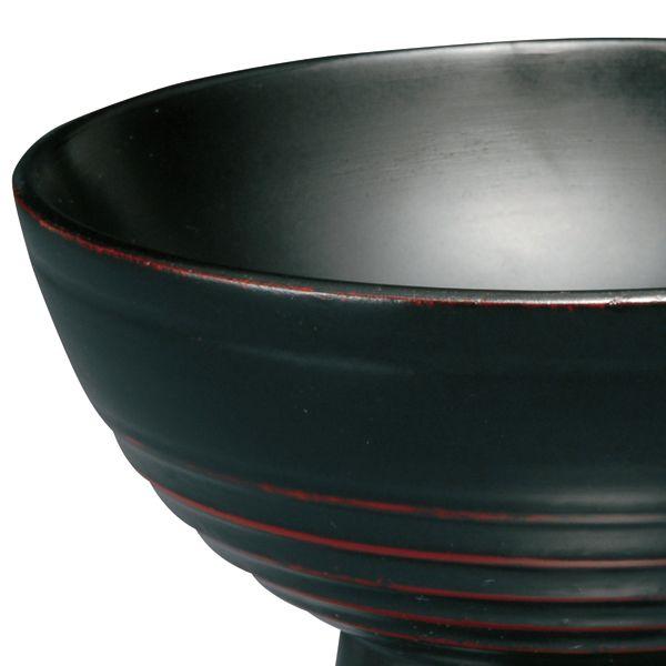 みよし漆器本舗 紀州塗り 黒根来 うるし飯椀 お碗 日本製 国産 おわん