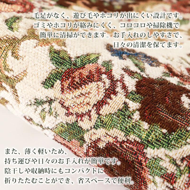 洗える玄関マット ゴブラン織 シェニールマット 60×90cm 風水 ボルドー