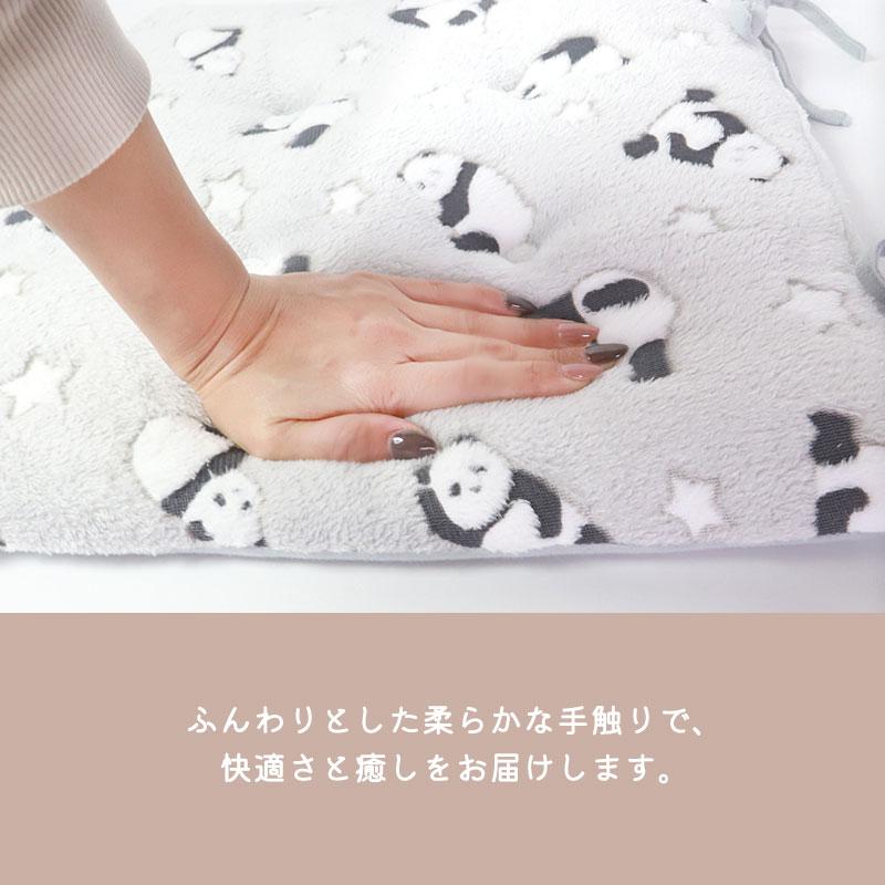 シートクッション チェアパッド 40×40cm パンダ 座布団 フランネル