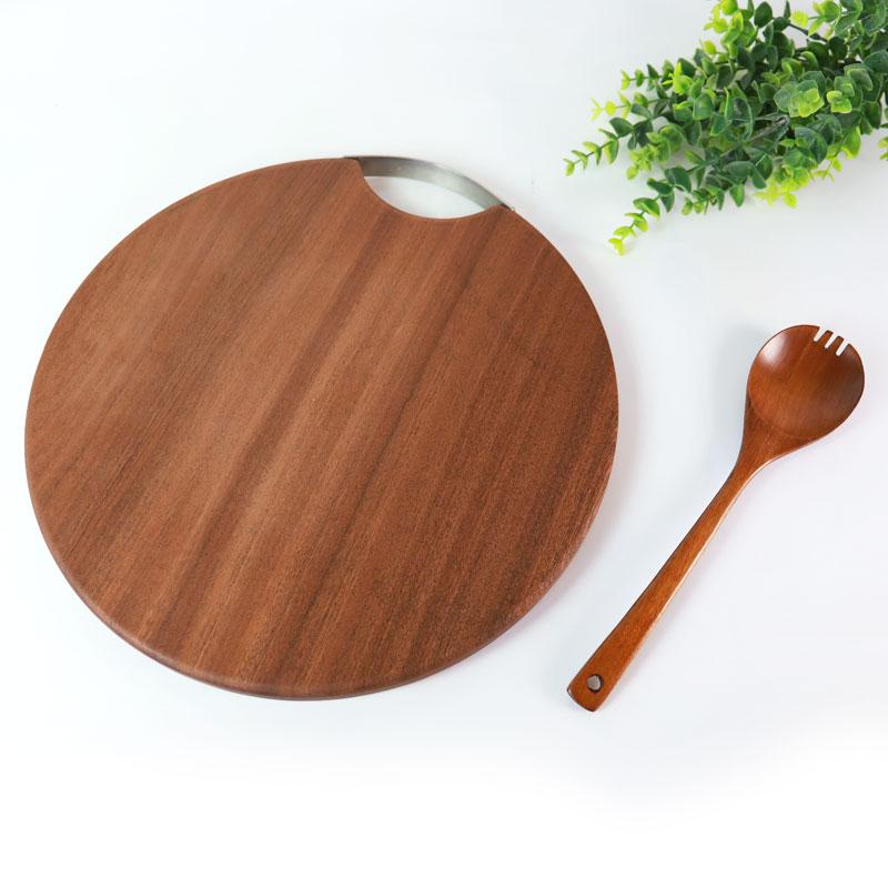 みよし漆器本舗 丸まな板 木製 カッティングボード おしゃれ L 33cm