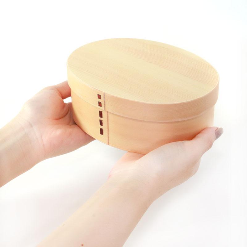 曲げわっぱ 弁当箱 高背小判 白木 700ml 1段 お弁当箱 曲げわっぱ弁当箱 まげわっぱ 男子 大容量 女子 大人 子供 女の子 男の子 スリム おしゃれ 木製 送料無料 | みよし漆器本舗 | 08