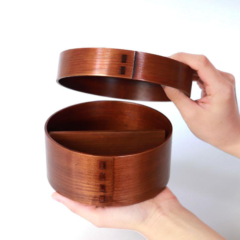 みよし漆器本舗 お弁当箱 曲げわっぱ 弁当箱 丸型 漆塗り 750ml みよし漆器本舗 お弁当箱 曲げわっぱ 弁当箱 丸型 漆塗り 750ml