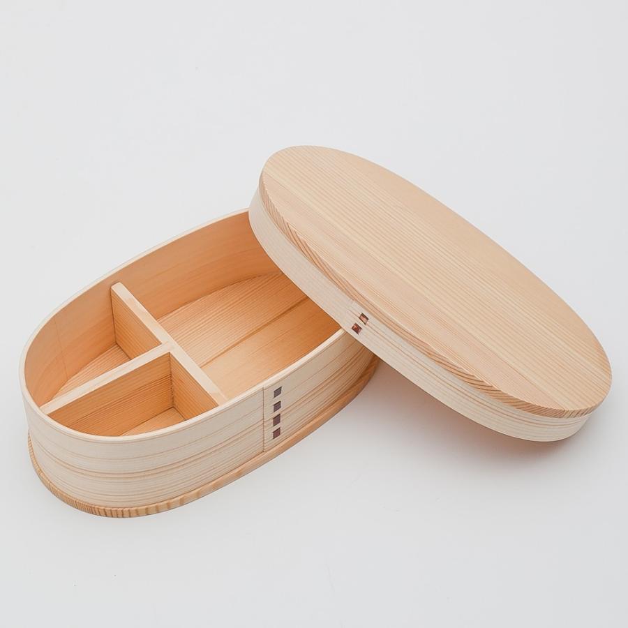 みよし漆器本舗 お弁当箱 曲げわっぱ メンズ小判 弁当箱 白木 650ml 1