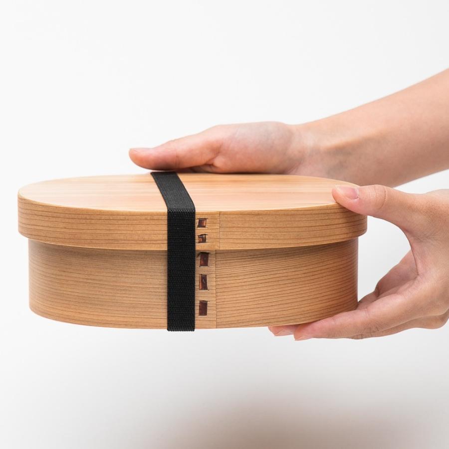 漆器 弁当箱 小判弁当箱 桜 溜内朱 漆塗り ランチボックス 11-12304【製造