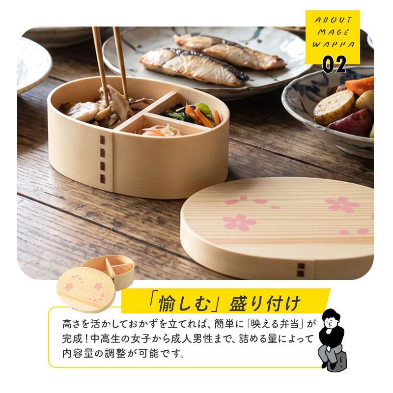 クーポン有】 曲げわっぱ 弁当箱 700ml 木製 桜 お弁当箱 1段 小判型 T