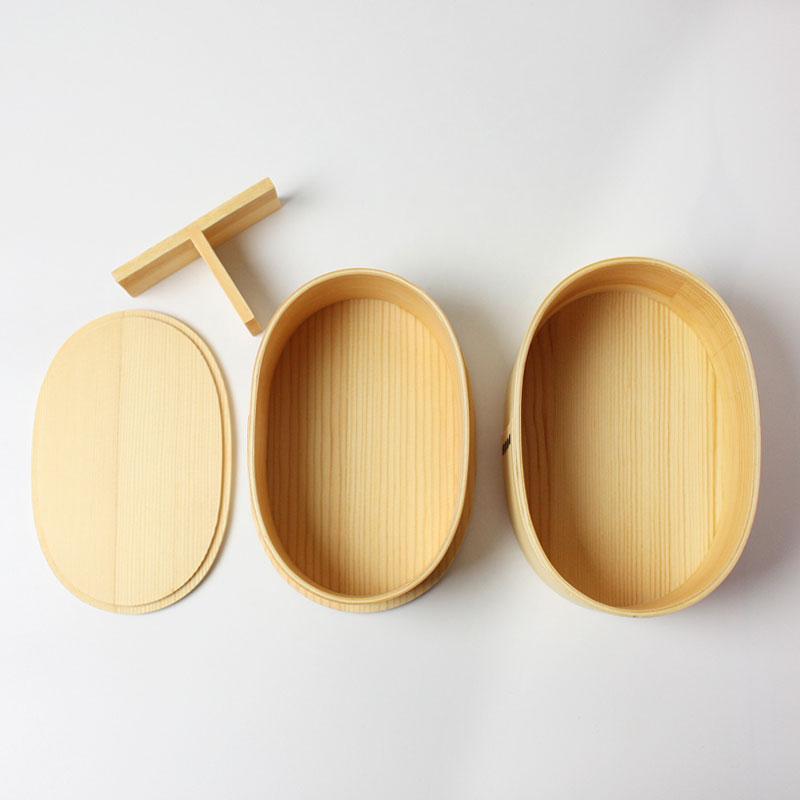 みよし漆器本舗 12%OFF お弁当箱 曲げわっぱ小判二段入子 弁当箱 白木