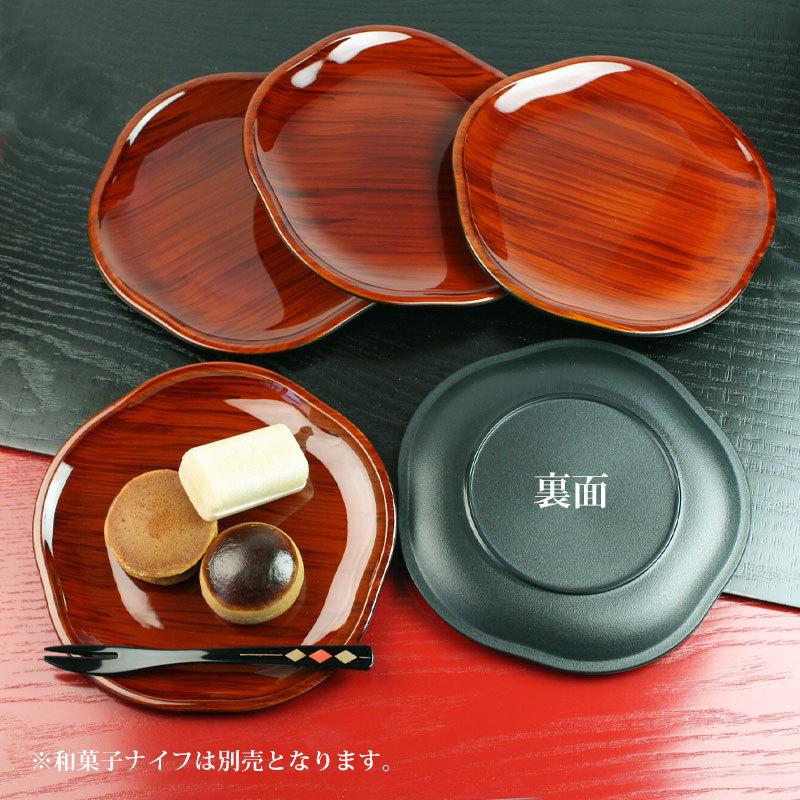 みよし漆器本舗 漆器 銘々皿 5寸 14.8cm 梅型銘々皿 春慶杢 みよし漆器本舗 漆器 銘々皿 5寸 14.8cm 梅型銘々皿 春慶杢