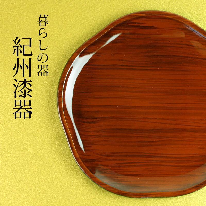 漆器 銘々皿 ５寸 14.8cm 梅型銘々皿 春慶杢 セット (5枚入)日本製 国産 和菓子皿 菓子皿 小皿 プレート ギフト プレゼント 結婚祝い｜miyoshi-ya｜03