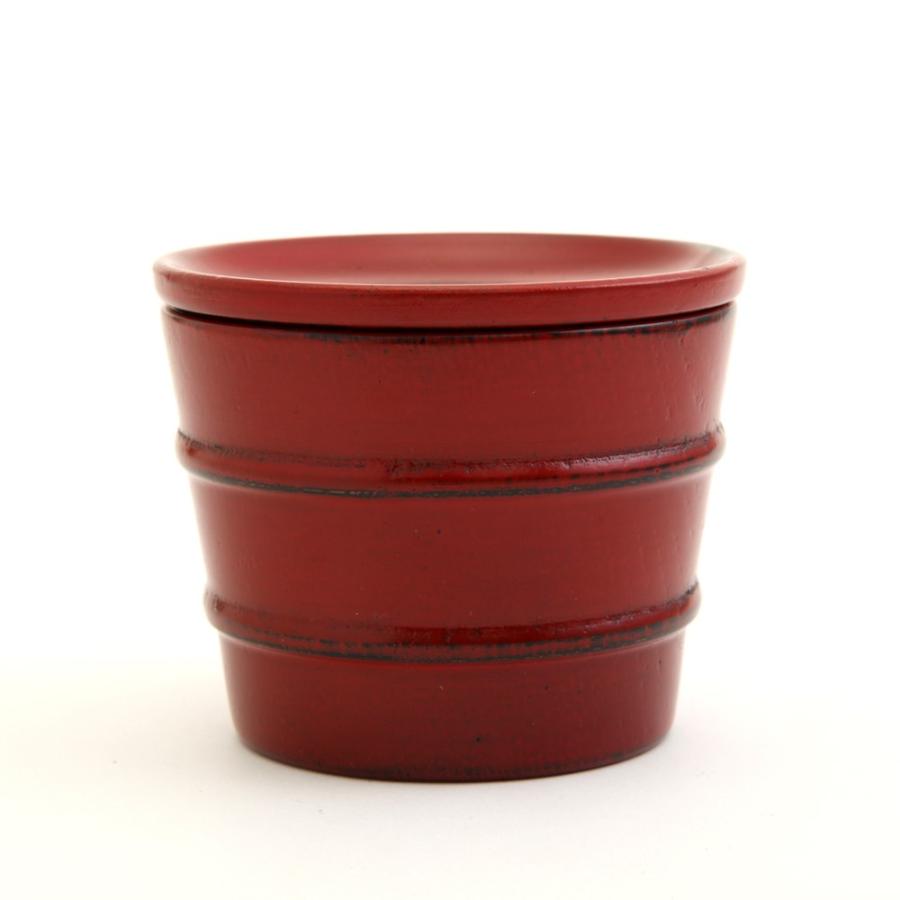 みよし漆器本舗 【クーポン有】 天然木製 薬味皿付 そば猪口 根来 漆