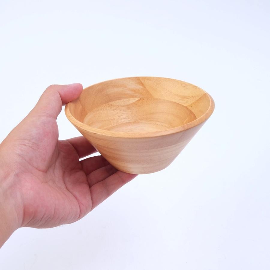 天然木製 サラダボール 14cm 白木 ラバーウッド｜miyoshi-ya｜04