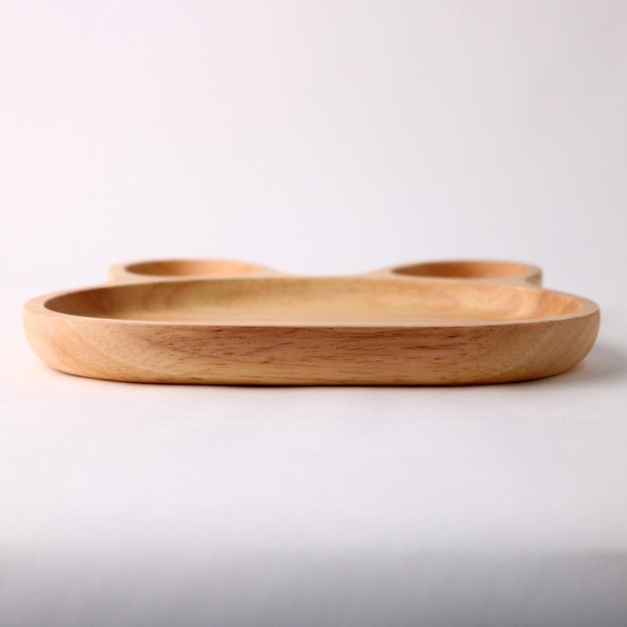 みよし漆器本舗 天然木製 うさぎさんプレート スマイル お皿 仕切り