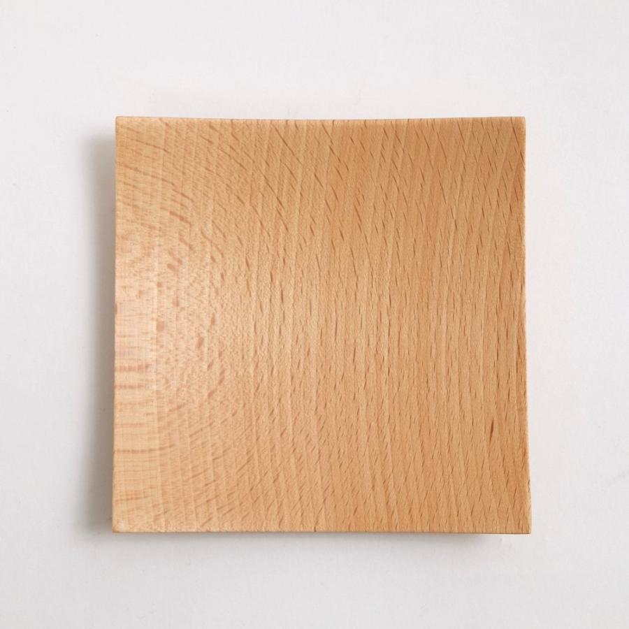 みよし漆器本舗 プレート お皿 四角 正方形 天然木製 ブナの木