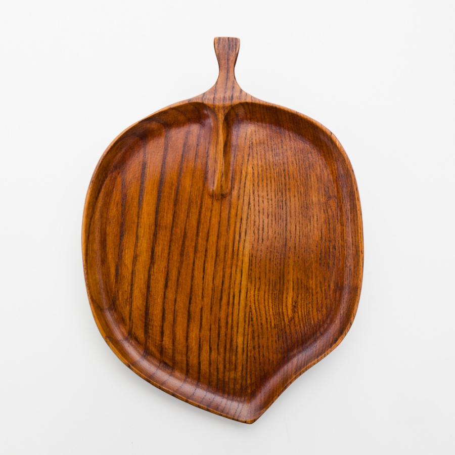 みよし漆器本舗 木製 木の葉 プレート お皿 木目 漆塗り 葉っぱ