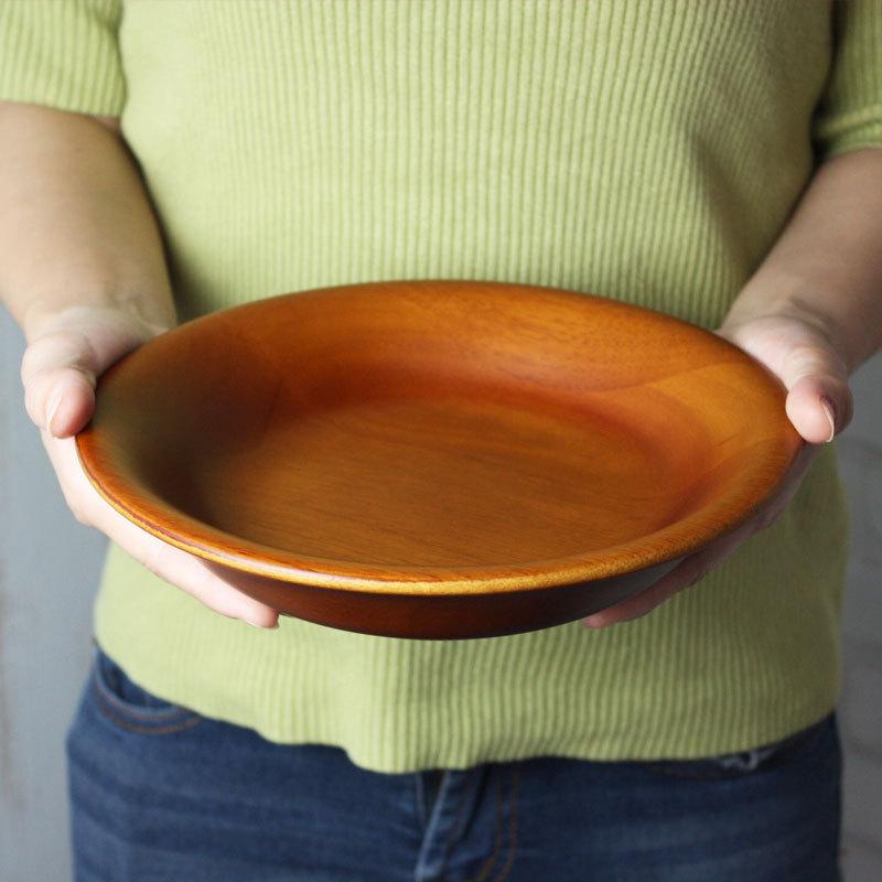 木製 プレート 22cm 5枚セット お皿 ディッシュプレート 食洗機対応 おしゃれ 中皿 丸 円形 カレー皿 パスタ皿 木製食器 5枚組 送料無料の画像