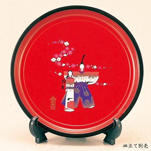 みよし漆器本舗 紀州塗り 9寸 丸盆 香り雛 ひな祭り 飾り 置物 玄関