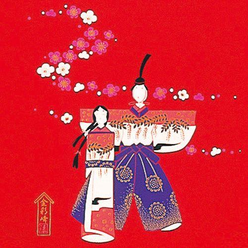 ひな祭り飾りセット 木製 漆塗り 値下げしました】天陽作 雛人形セット 珍しい木製漆塗りの鶴の屏風付き