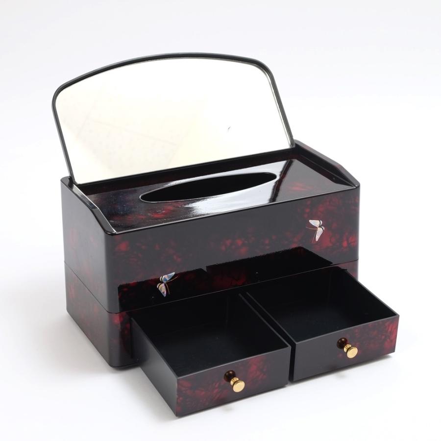 みよし漆器本舗 紀州塗り ティッシュボックス 別甲 てまり 二段