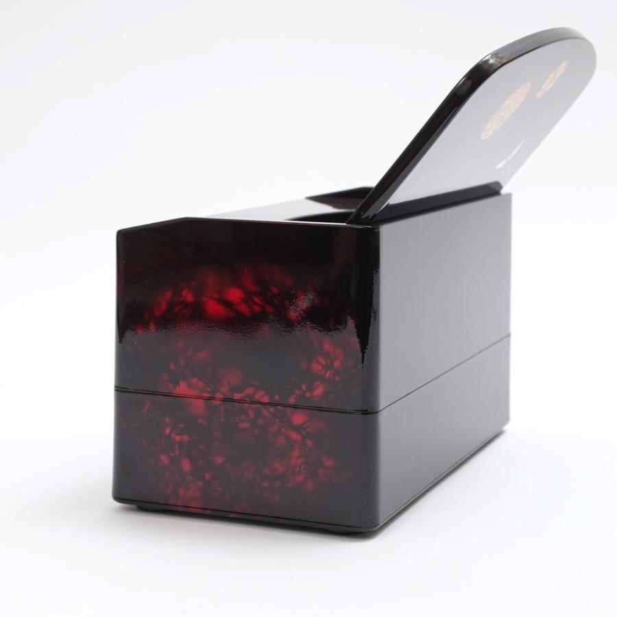 みよし漆器本舗 紀州塗り ティッシュボックス 別甲 てまり 二段