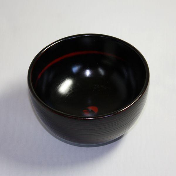 みよし漆器本舗 天然木製 丼椀 12.5cm 刷毛目 曙 漆塗り 汁椀 おわん