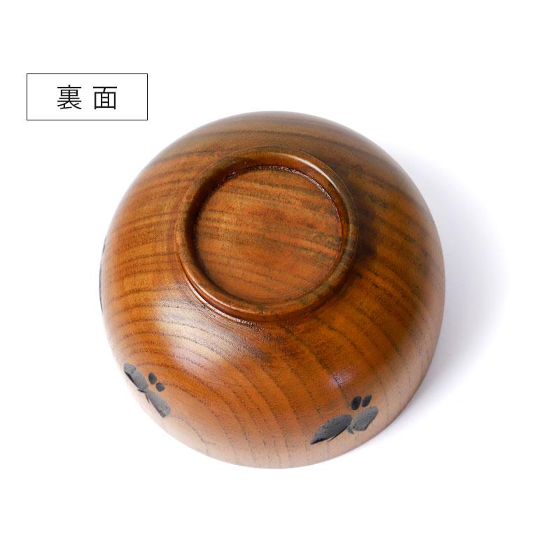 みよし漆器本舗 汁椀 天然木製 お椀 蝶彫り おわん スープボウル