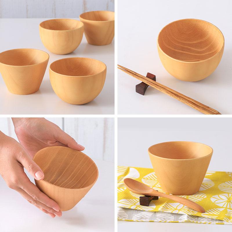 みよし漆器本舗 【10%OFF】 ボウル 汁椀 大きめ 食洗機対応 天然木製