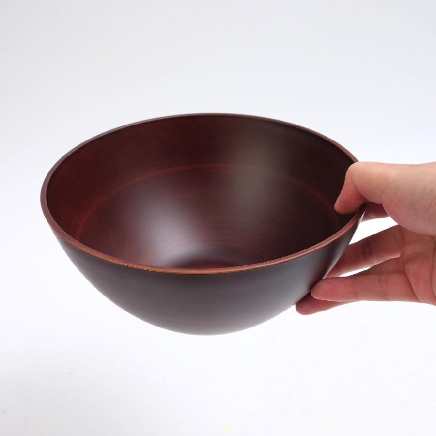 電子レンジ対応＆食洗機対応 お椀 お碗 パーティボール（特大） アースカラー こい茶 日本製 国産 汁椀 おわん 食器 味噌汁 おしゃれ 丼 どんぶり | みよし漆器本舗 | 03