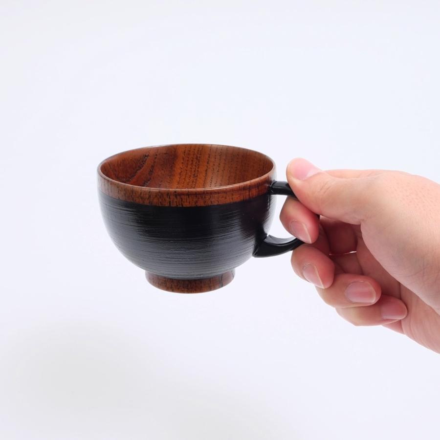 みよし漆器本舗 天然木製 お椀 お碗 スープカップ スープボウル カスミ