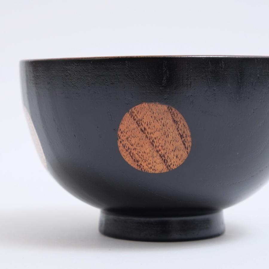 みよし漆器本舗 天然木製 お椀 お碗 汁椀 手まり 黒 漆塗り おわん