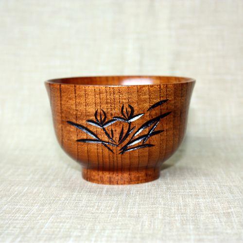 みよし漆器本舗 天然木製 お椀 お碗 汁椀 羽反型 ラン彫 漆塗り おわん