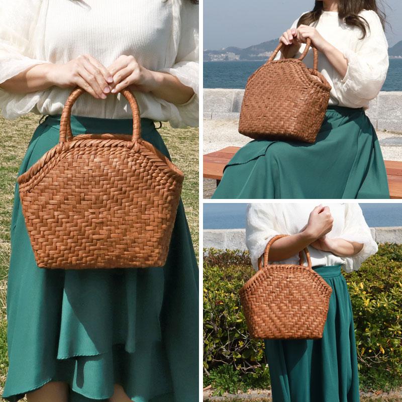 50%OFF 山葡萄 かごバッグ 1年保証付き 内布付き 山ぶどう やまぶどう 蔓 天然素材 カゴバッグ バスケット レディース おしゃれ ハンドメイド 母の日の画像