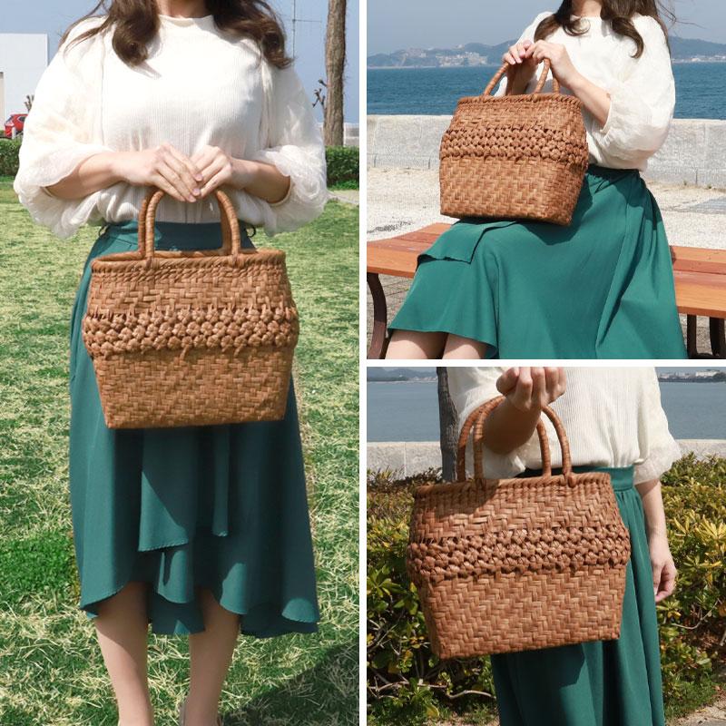 みよし漆器本舗 50％OFF 山葡萄 かごバッグ 1年保証付き 内布付き 山