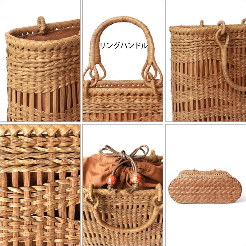 みよし漆器本舗 山葡萄 かごバッグ 1年保証付き 内布付き 山ぶどう