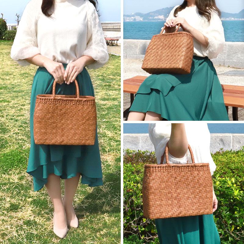 みよし漆器本舗 山葡萄 かごバッグ 1年保証付き 内布付き 山ぶどう