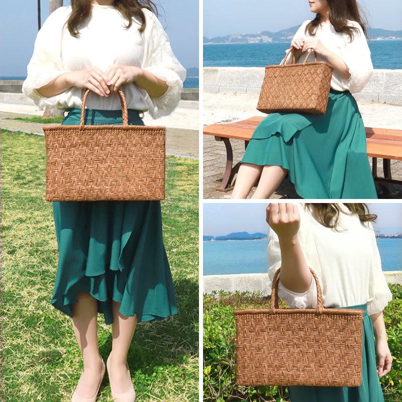 山葡萄 かごバッグ 1年保証付き 内布付き 山ぶどう やまぶどう 蔓 天然素材 カゴバッグ 籠バッグ レディース 大人 おしゃれ ハンドメイド 母の日
