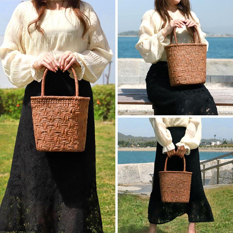 山葡萄 かごバッグ 1年保証付き 内布付き 山ぶどう やまぶどう 天然素材