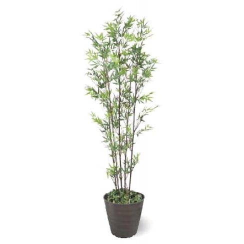 黒竹5本立1.8ｍ　鉢付　人工植物　室内用
