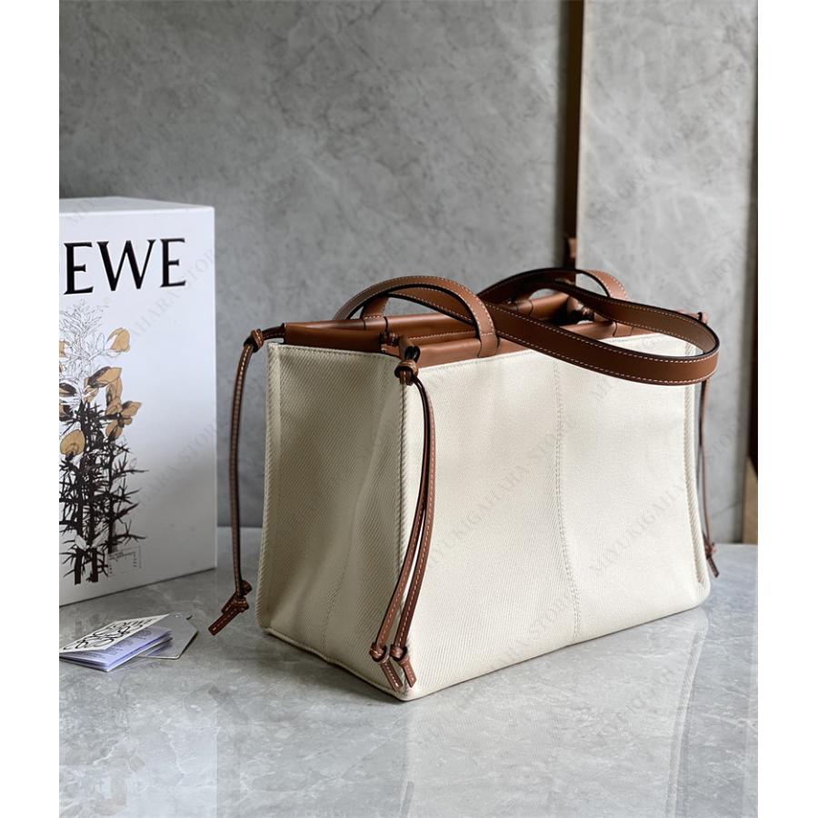LOEWE ロエベ トートバッグ クッショントート キャンバス カーフ LOEWE ロエベ トートバッグ クッショントート キャンバス カーフ