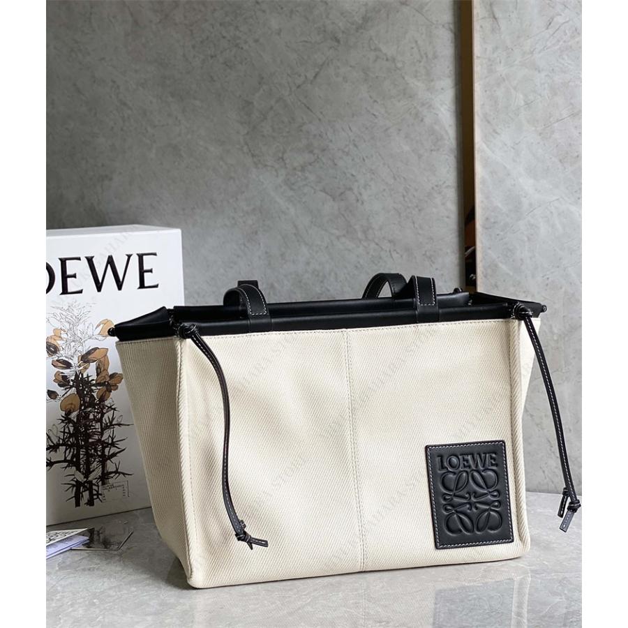 LOEWE ロエベ トートバッグ クッショントート キャンバス カーフ LOEWE ロエベ トートバッグ クッショントート キャンバス カーフ