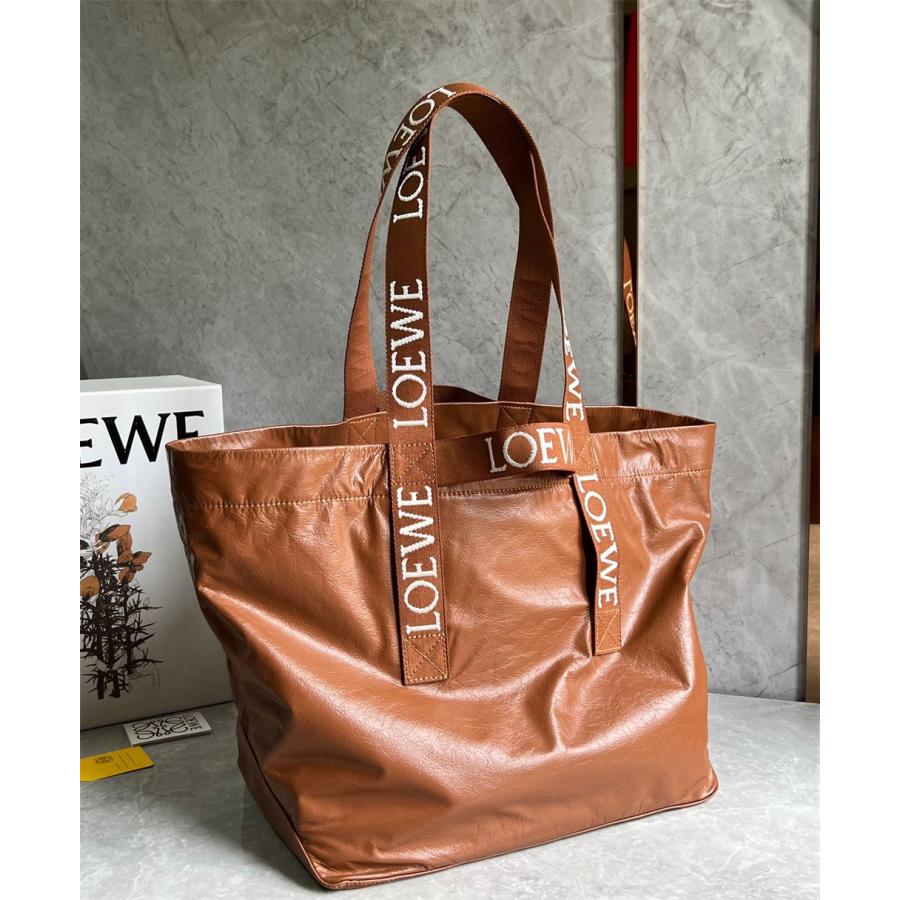 LOEWE ロエベ トートバッグ loewe Fold shopper フォールドショッパー カーフスキン トート バック 新品 ペーパーカーフ 黒 2023新作 送料無料｜miyukigahara-store｜04