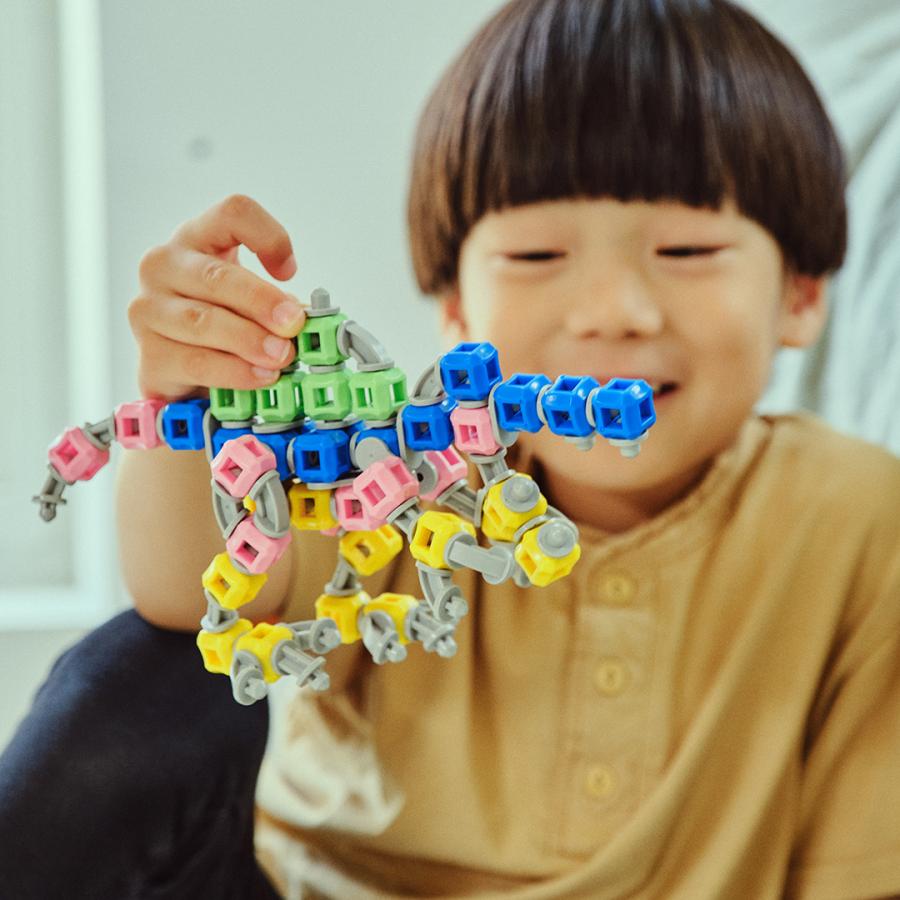 □リポブロック ベーシック450カラフル□キューブ型ブロック 知育