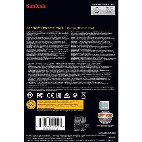 正規品 SanDisk Extreme PRO コンパクトフラッシュ 128GB 160MB/s 1067倍速 SDCFXPS-128G-X46 【1817246810】(10046円)