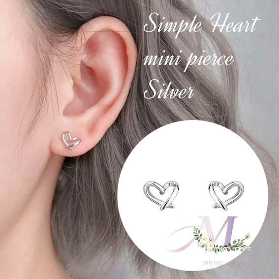 ピアス シンプル シルバー 小さい 小ぶり 小さめ ハート おしゃれ レディース かわいい 大人 可愛い オフィス 仕事 華奢 プレゼント ハートの ピアス Ap Miyuu 通販 Yahoo ショッピング