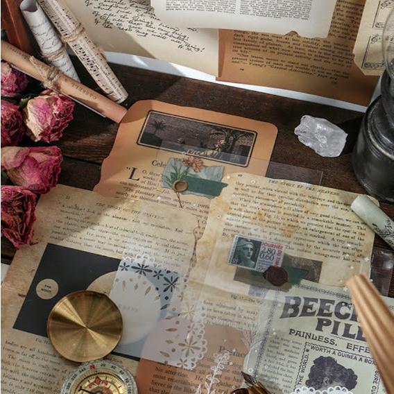 紙もの 紙モノ ジャンクジャーナル アートペーパー 海外 アンティーク コラージュ 素材 レトロ 海外雑貨 ビンテージ ヴィンテージ