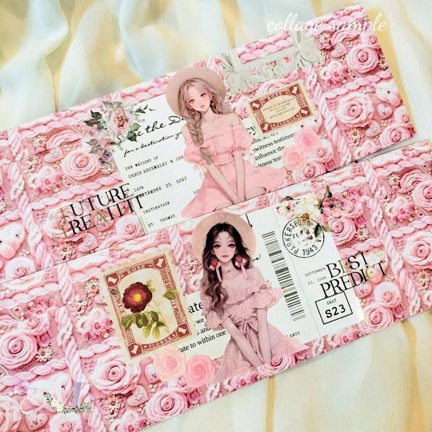 コラージュシート デザインペーパー a4 素材紙 コラージュ素材 セット