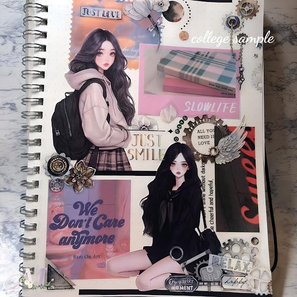 コラージュシート デザインペーパー a4 素材紙 コラージュ素材 セット