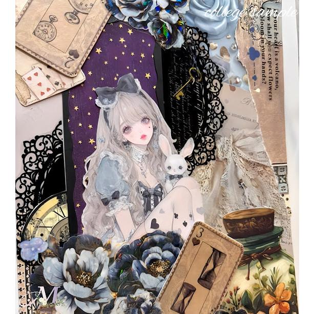 中古 ⭐コラージュ素材 まとめ売り⭐ コラージュシート 素材紙 a4デザインペーパー 人物 女の子