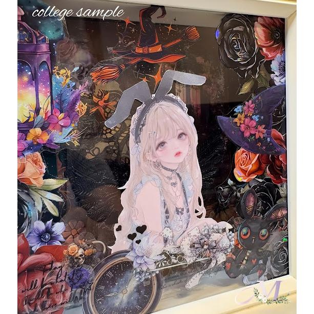 中古 ⭐コラージュ素材 まとめ売り⭐ コラージュシート 素材紙 a4デザインペーパー 人物 女の子